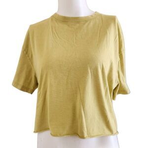 Wild fable Women's small crop top t-shirt electric neon green sporty tee